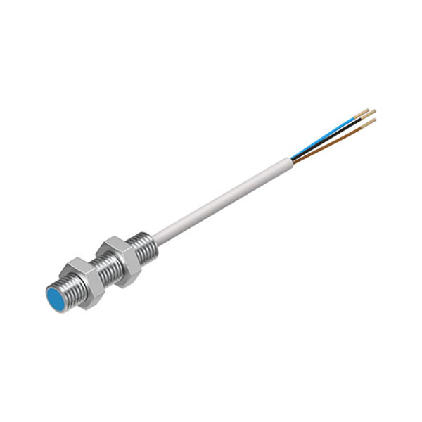 SIEN-M8B-PO-K-L - N/C Inductive Sensor - PNP Flush Mounting