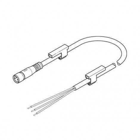 NEBU-M8G3-K-5-LE3 Festo Pre-wired Plug & Lead