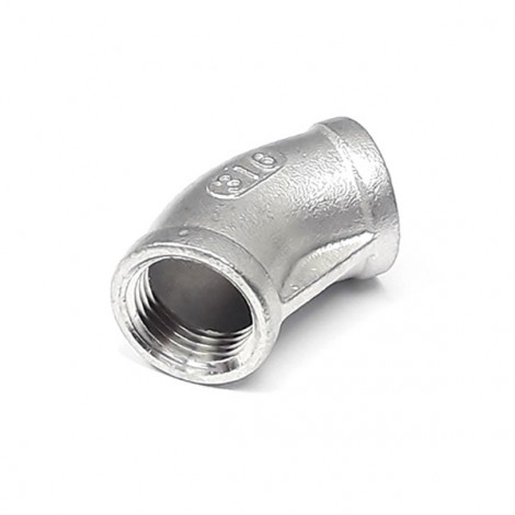 SF45E40 1-1/2 BSP Stainless 45 Degree Female Elbow