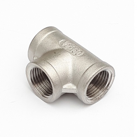 ST40 1-1/2 Inch BSP Stainless Female Tee