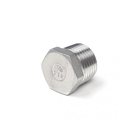 SSHP08 1/4 BSP Stainless Hex Plug